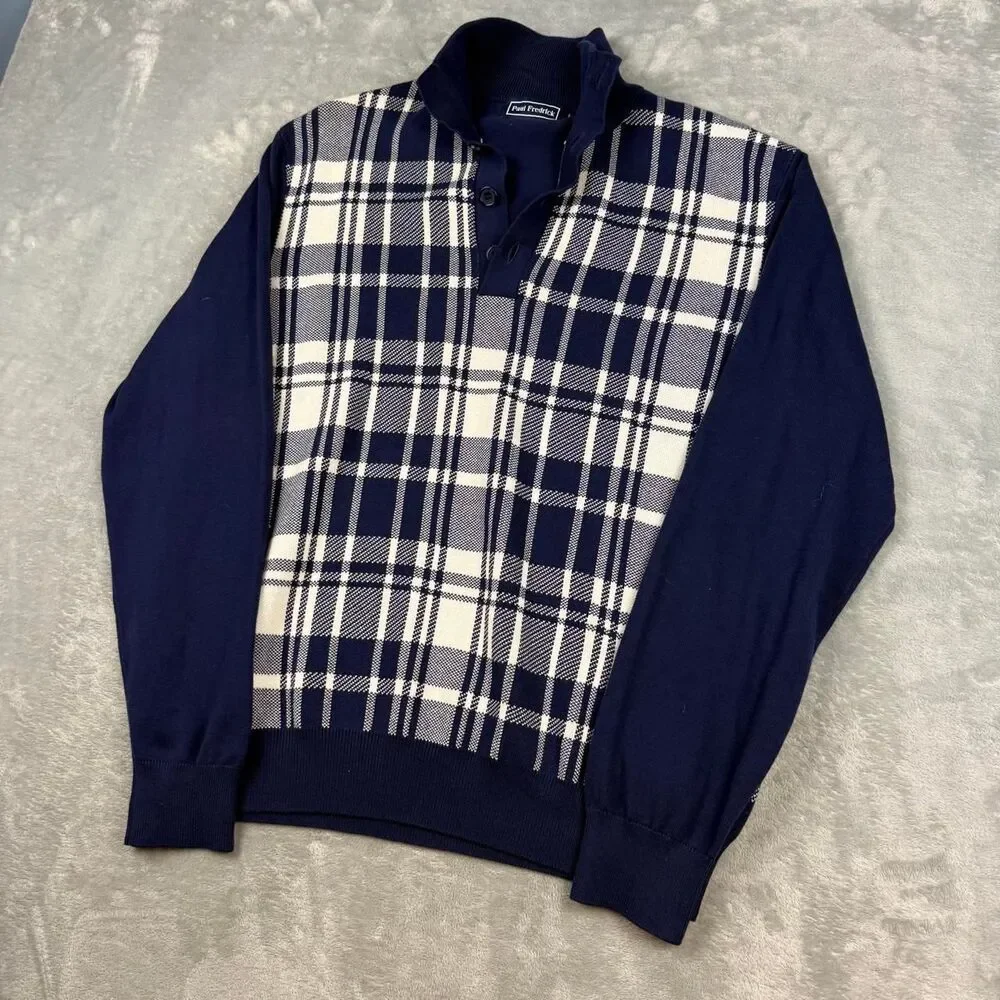 Unbranded Men's Navy and Blue Jumper